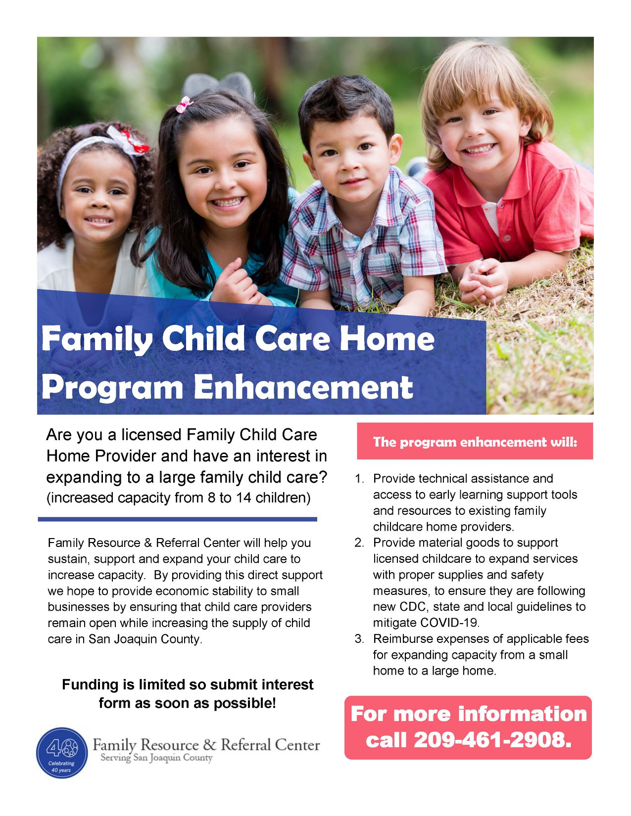 Family Child Care Home Program Enhancement – Family Resource Center